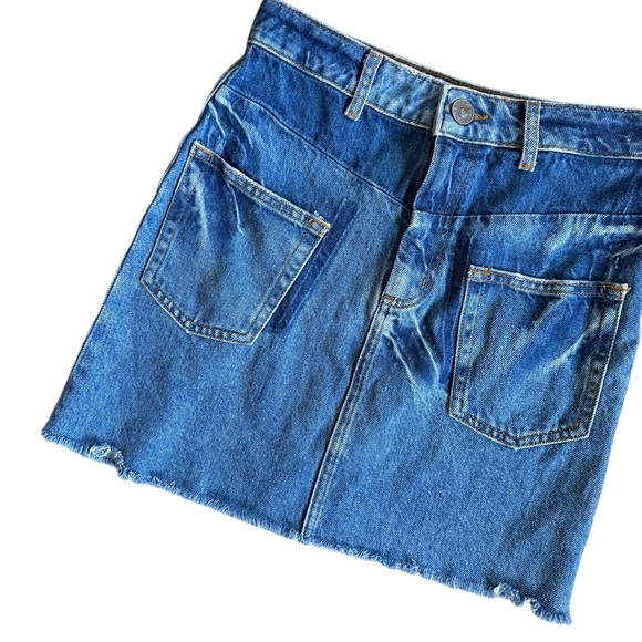 Sandro Paris Blue Denim Mini Skirt - Picture 6 of 8